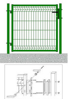 Cancello  Medium Pedonale - con Rete  50X200X5 mm - Telaio 35/40 mm - Dimensione: cm100X175 h - Peso - 3