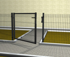 Cancello  Medium Pedonale - con Rete  50X200X5 mm - Telaio 35/40 mm - Dimensione: cm100X200 h - Peso - 5