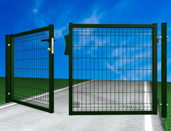 Cancello Medium Doppio - con Rete  50X200X5 mm - Telaio 35/40 mm - Dimensione: cm300X125 h - Peso 40