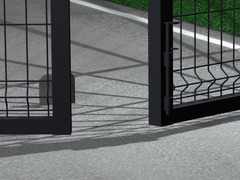 Cancello Medium Doppio - con Rete  50X200X5 mm - Telaio 35/40 mm - Dimensione: cm400X150 h - Peso 56 - 5