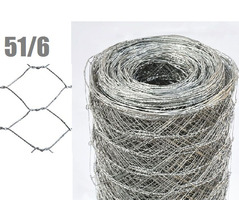 50mt-ROTOLO RETE METALLICA ZINCATA TRIPLA TORSIONE- MAGLIA:mm 51/6 -DIAMETRO FILO:mm 1,1 - H 150 cm