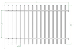 PANNELLO DI RECINZIONE MODULARE IN FERRO TUBOLARE ZINCATO - LINEA ARIZONA- H 100 x L  99,4 cm - 4