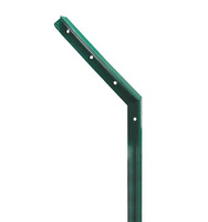 Paletto Curvo  a 'T' in Ferro Verde-Sezione mm35x35x4- H 250 cm + Curvatura