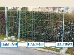 Pannello con Cancelletto  Recinzione Temporanea Zincata da Cantiere Cornice Standard - cm 335x200h -