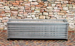 Fioriera Modulare Integrabile con Panca e Sedile 1,2 m in Acciaio Inox