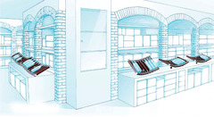 Espositore Portabottiglie di Vini da Banco in Acciaio Inox e Legno di Faggio - 4