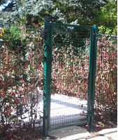 Recinto-Box Modulare per Cani in Ferro Zincato e Verniciato Verde-con Pali a Interrare - cm 200x200x - 5