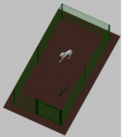 Recinto-Box Modulare per Cani in Ferro Zincato e Verniciato Verde-con Pali a Interrare - cm 200x400x - 2