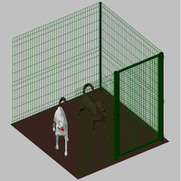 Modulo Aggiuntivo cm 200x200x192h per Recinto-Box Modulare per Cani in Ferro Zincato e Verniciato Ve