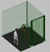 Modulo Aggiuntivo cm 200x200x172h per Recinto-Box Modulare per Cani in Ferro Zincato e Verniciato Ve