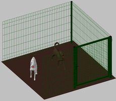 Modulo Aggiuntivo cm 200x200x122h per Recinto-Box Modulare per Cani in Ferro Zincato e Verniciato Ve