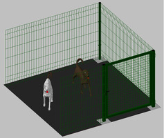 Modulo Aggiuntivo cm 200x200x122h per Recinto-Box Modulare per Cani in Ferro Zincato e Verniciato Ve