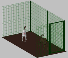 Modulo Aggiuntivo cm 200x400x172h per Recinto-Box Modulare per Cani in Ferro Zincato e Verniciato Ve