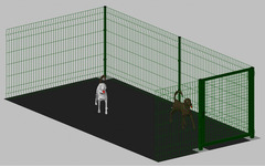 Modulo Aggiuntivo cm 200x400x102h per Recinto-Box Modulare per Cani in Ferro Zincato e Verniciato Ve