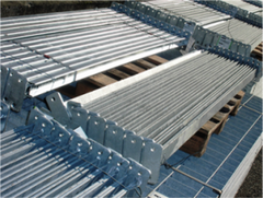 Piantana a Tassellare - Profilo 60X7mm - H  1255 mm - per Recinzione Modulare Grigliato Classic - 2