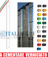 PIANTANA A CEMENTARE VERNICIATA - PROFILO 60X7mm - H 1465 mm - PER RECINZIONE MODULARE GRIGLIATO CLA
