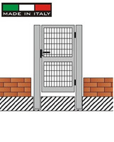 CANCELLO PEDONALE IN GRIGLIATO CLASSIC  ZINCATO A CALDO - MISURA:cm 120x200 h