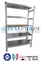 MODULO INIZIALE - scaffalatura da magazzino zincata H 250 cm , L 90 cm ,  PROF. 80 cm , con 5 ripian