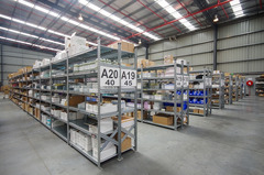 MODULO INIZIALE - scaffalatura da magazzino zincata H 200 cm , L 90 cm ,  PROF. 30 cm , con 4 ripian - 3