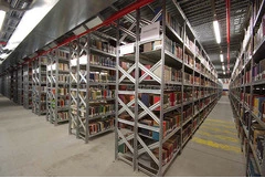 z MODULO CONTINUATIVO- scaffalatura da magazzino zincata H 350 cm , L 150 cm , PROF.40 cm , con 6 ri - 4