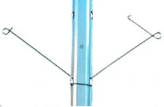 CONF. 10 PZ -MOLLA DISTANZIATRICE - DA INCASTRARE -PER PALO IN METALLO PER VIGNETI