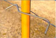 CONF. 10 pz -GANCIO 'MAXI' IN ACCIAIO PREZINCATO PER TUTORI- PER VIGNETI