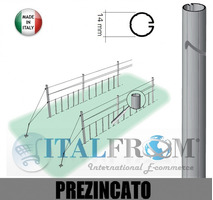 CONF. 100 PZ - TUTORI PREZINCATI PER VIGNETI IMPIANTI A SPALLIERA- DIAMETRO:14mm -SPESSORE:0,5mm- AL