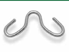 GANCIO ROVESCIO 'PUGLIA' IN ACCIAIO ZINCATO PER UNIONE CIMOSE LATERALI  RETE  ANTIGRANDINE