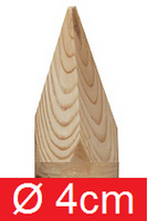 Pali in Legno di Pino Nordico con Punta Torniti Impregnati - Trattati Classe III - Diametro: 4cm - H