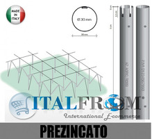 CONF. 50 PZ - PALI TONDI PREZINCATI 'PICCOLI' PER VIGNETO -DIAM: 30mm - ALTEZZA: 180 cm - SPESSORE: 