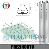 CONF. 50 PZ - PALI TRIANGOLARI PREZINCATI 'PICCOLI' PER VIGNETO -DIAM: 35mm - ALTEZZA: 230 cm - SPES