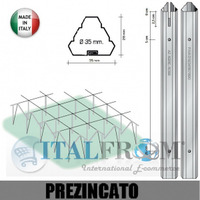 CONF. 50 PZ - PALI TRIANGOLARI PREZINCATI 'PICCOLI' PER VIGNETO -DIAM: 35mm - ALTEZZA: 210 cm - SPES