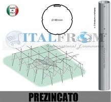 CONF. 50 PZ - PALI TONDI PREZINCATI 'GRANDI' PER VIGNETO -DIAM: 48mm - ALTEZZA: 300 cm - SPESSORE: 0