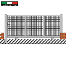 Cancello Scorrevole in Grigliato Classic  Zincato a Caldo - Misura:cm 300x200 h