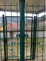 Box Recinto Modulare per Cani in Ferro Zincato Plastificato Verde-con Tetto in Lamiera e Pali ad Int - 2