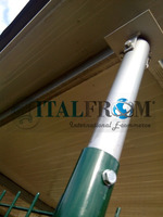 Box Recinto Modulare per Cani in Ferro Zincato Plastificato Verde-con Tetto in Lamiera - mt 2x2x2 h - 3