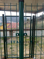 Box Recinto Modulare per Cani in Ferro Zincato Plastificato Verde-con Tetto in Lamiera - mt 2x2x2 h - 5