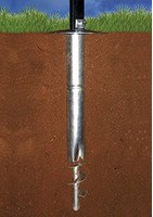 Supporto Zincato per Ancoraggio Palo a T (mm35X35) nel Terreno - 3