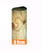 Mezzi Pali in Legno di Pino Nordico Torniti Impregnati- Trattati Classe III - Diametro: 8cm - H200cm