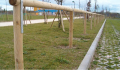 Pali in Legno di Pino Nordico Torniti Impregnati con  Sella- Trattati Classe III - Diametro: 12cm -  - 3