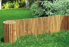 Bordura in Rotolo per Aiuole Giardino in Legno di Pino Nordico - Diametro: 5 cm - H40cm - L250cm - 3