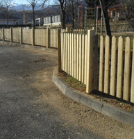 Steccato in Legno di Pino con Doghe - Dimensioni: L 200cm x H  80cm - 2