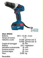 TRAPANO CONCORD - BATTERIA 20V - LITIO TEMPO DI CARICA 1H - 2