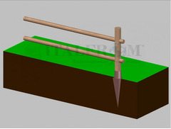 Staccionata Steccato in Legno in Pino con 2 Fori(Misure: L 200cm x H 100cm) Modulo Continuativo