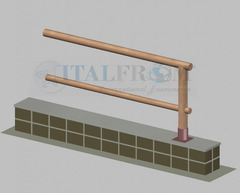 Staccionata Steccato in Legno di Pino con Sella e Foro (Misure:L 200cm x H 100cm) Modulo Continuativ