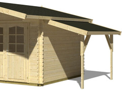 TETTO IN LEGNO A VOLTA (mq 4,30) PER CASETTE IN LEGNO