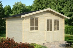 Casetta da Giardino in Legno d' Abete Nordico(28mm) - cm 380X320cm - Pavimento Escluso - ITALFROM03 - 4