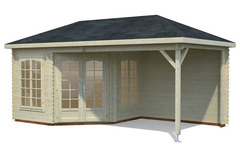 Casetta da Giardino in Legno d' Abete Nordico(28mm) - cm 577X300cm -Pavimento Incluso- Italfrom06 - 3