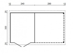 Casetta da Giardino in Legno d' Abete Nordico(28mm) - cm 550X320cm -Pavimento Escluso- Italfrom09 - 2