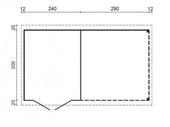 Casetta da Giardino in Legno d' Abete Nordico(28mm) - cm 550X320cm -Pavimento Escluso- Italfrom09 - 2